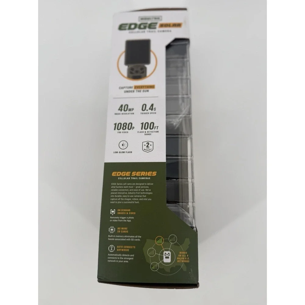 Moultrie Edge Solar Cellular Trail Camera Rechargeable‎ Battery 40MP OPEN BOX